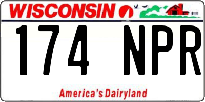 WI license plate 174NPR