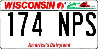 WI license plate 174NPS