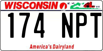 WI license plate 174NPT