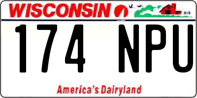 WI license plate 174NPU