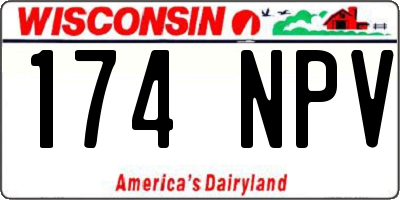 WI license plate 174NPV