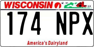 WI license plate 174NPX