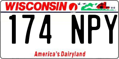 WI license plate 174NPY