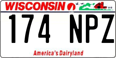 WI license plate 174NPZ