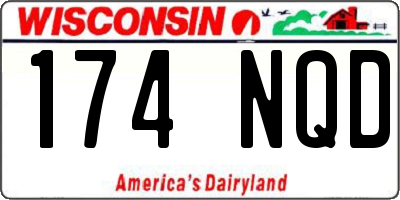 WI license plate 174NQD