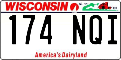 WI license plate 174NQI