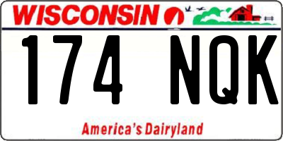 WI license plate 174NQK