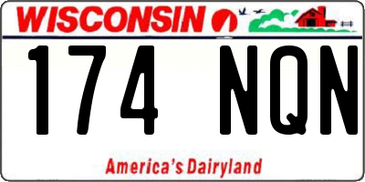 WI license plate 174NQN