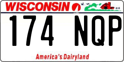 WI license plate 174NQP