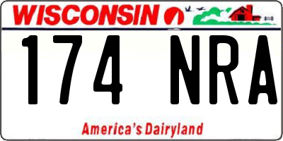 WI license plate 174NRA