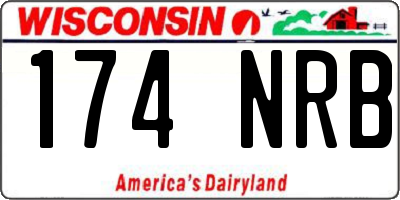 WI license plate 174NRB