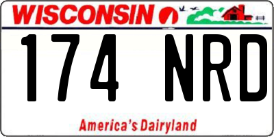 WI license plate 174NRD