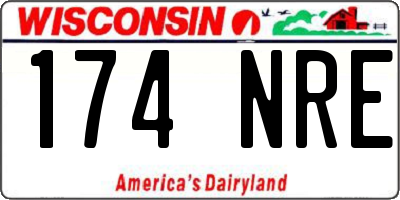 WI license plate 174NRE
