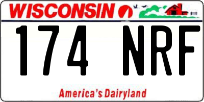 WI license plate 174NRF