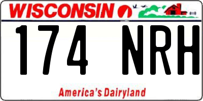 WI license plate 174NRH