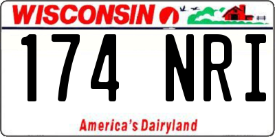 WI license plate 174NRI