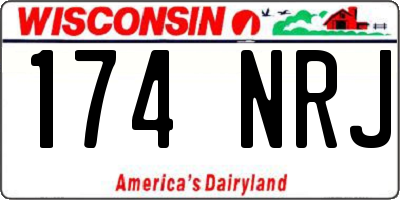 WI license plate 174NRJ