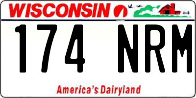 WI license plate 174NRM