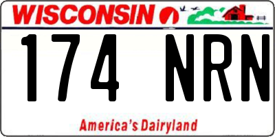 WI license plate 174NRN