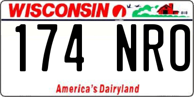 WI license plate 174NRO