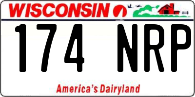 WI license plate 174NRP