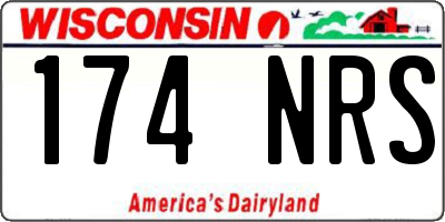WI license plate 174NRS