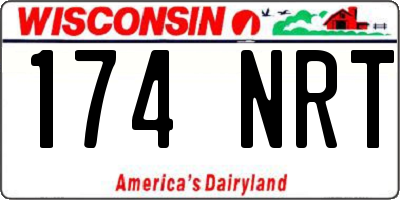 WI license plate 174NRT