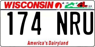 WI license plate 174NRU
