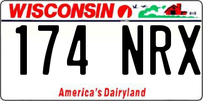 WI license plate 174NRX