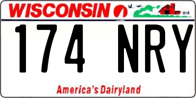 WI license plate 174NRY