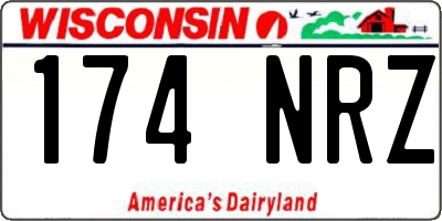 WI license plate 174NRZ