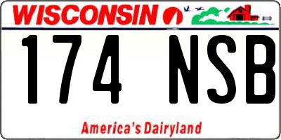 WI license plate 174NSB