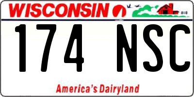 WI license plate 174NSC