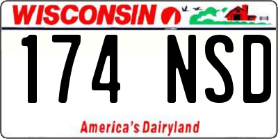 WI license plate 174NSD