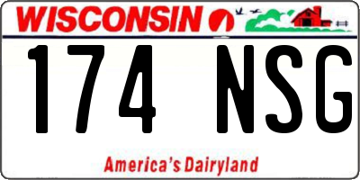 WI license plate 174NSG