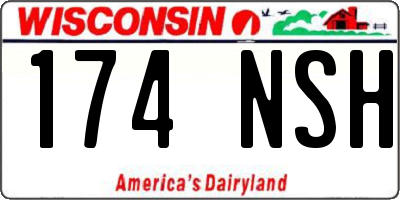 WI license plate 174NSH