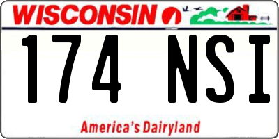WI license plate 174NSI
