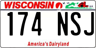 WI license plate 174NSJ