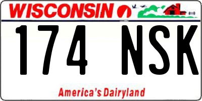 WI license plate 174NSK