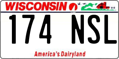 WI license plate 174NSL