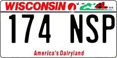 WI license plate 174NSP