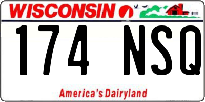 WI license plate 174NSQ