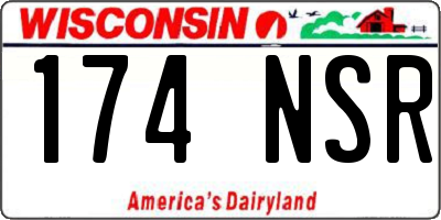 WI license plate 174NSR