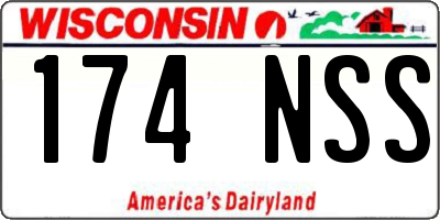 WI license plate 174NSS