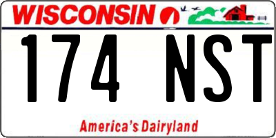 WI license plate 174NST