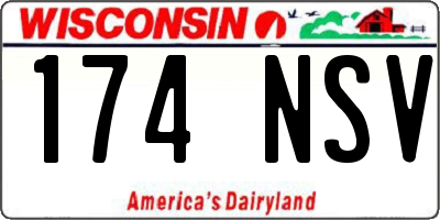 WI license plate 174NSV