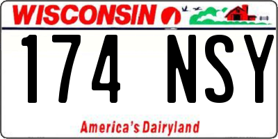 WI license plate 174NSY
