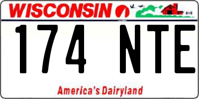 WI license plate 174NTE