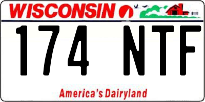 WI license plate 174NTF
