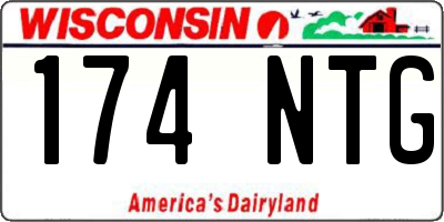 WI license plate 174NTG